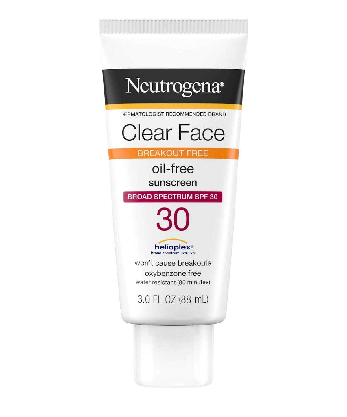 Tubo de Neutrogena Clear Face Liquid Lotion Sunscreen SPF 30 de 88 ml